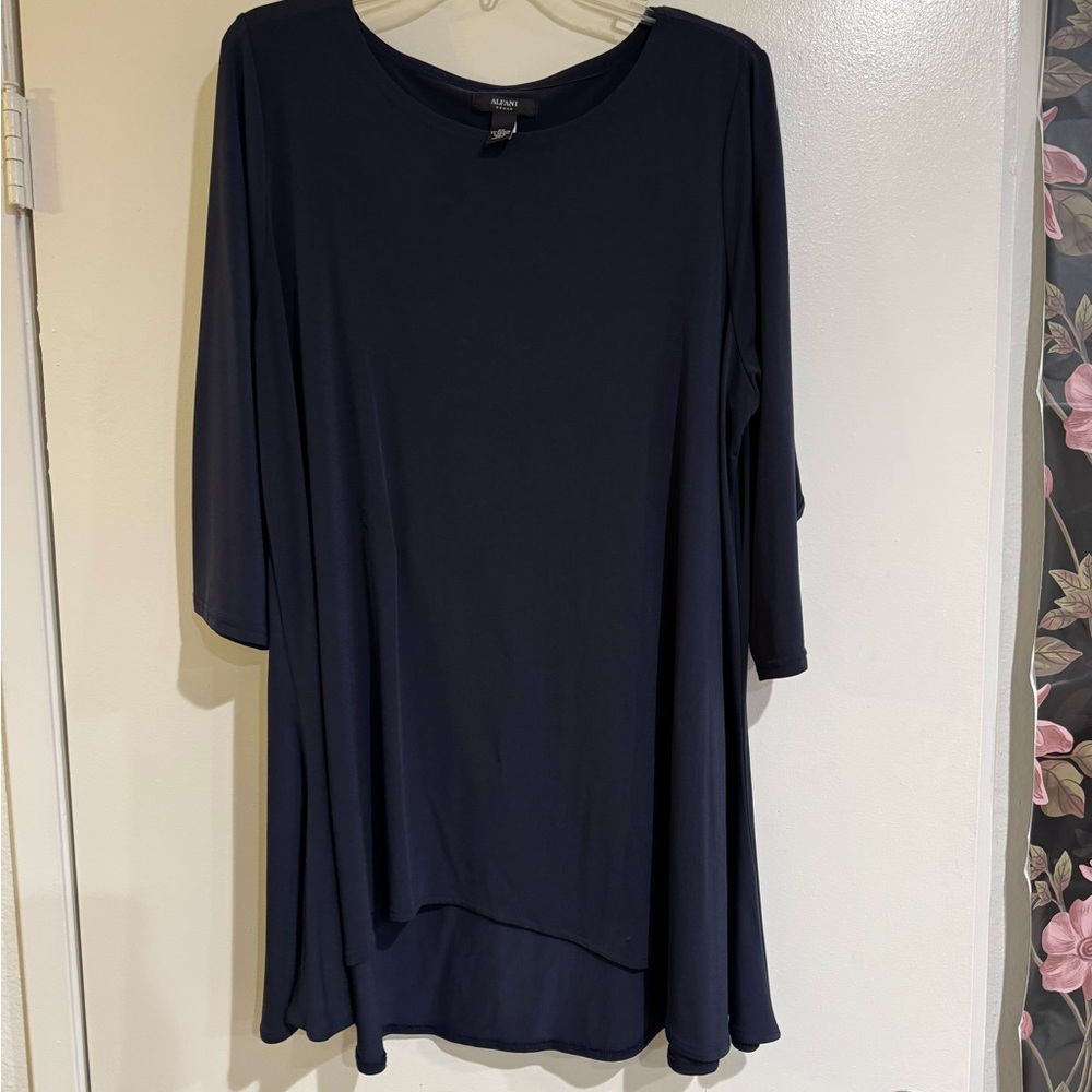 Alfani Navy Blue Women's Top 2X